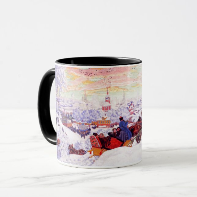 Russian Art Christmas Gift Mugs (Front Left)