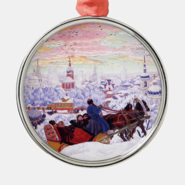 Russian Art Custom Christmas Gift Ornaments (Front)