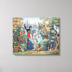 RUSSIAN BABA YAGA FOLK TALE CANVAS PRINT