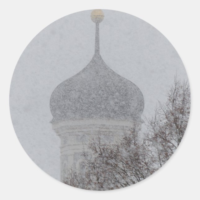 Russian Blizzard Classic Round Sticker (Front)