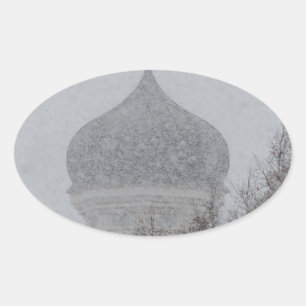 Russian Blizzard Oval Sticker