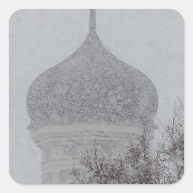 Russian Blizzard Square Sticker (Front)