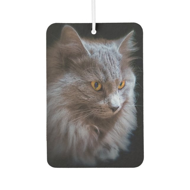 Russian Blue Breed Grey Grey Nebelung Cat Car Air Freshener (Front)