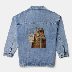 Russian Blue Caesar Cat Denim Jacket