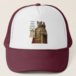 Russian Blue Caesar Cat Trucker Hat