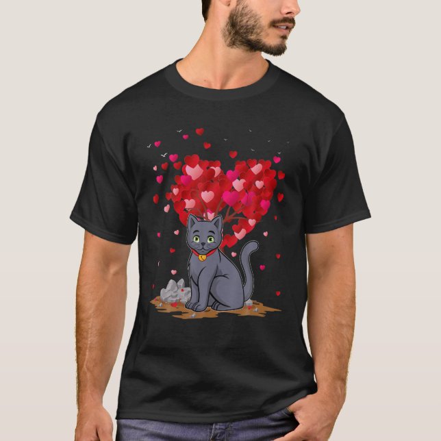 Russian Blue Cat Animal Lover Russian Blue Cat Val T-Shirt (Front)