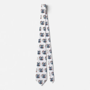 Russian Blue Cat Christmas Wreath Festive Kitten Tie