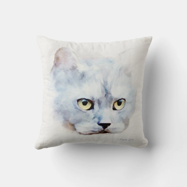 Russian Blue Cat Cushion (Back)