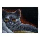 RUSSIAN BLUE CAT CUSTOMIZE CARD