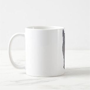 Russian blue cat Delight � Cute Animal Art Coffee Mug