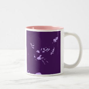 Russian Blue Cat Pop Art Two-Tone Coffee Mug