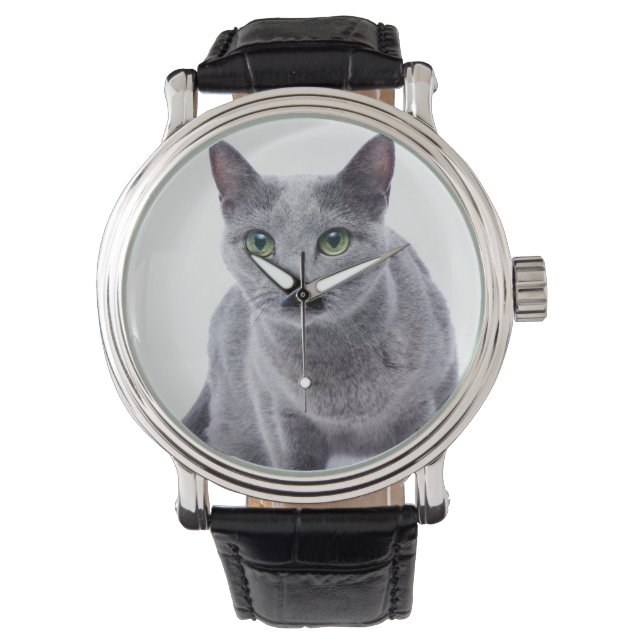 Russian Blue Cat Watch (Front)
