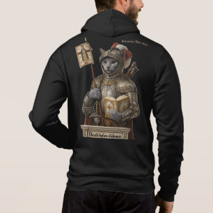 Russian Blue Conquistador Cat – Honour & Legacy Hoodie