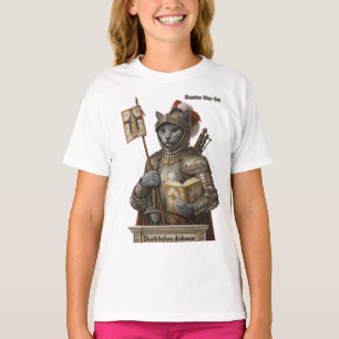 Russian Blue Conquistador Cat – Honour & Legacy T-Shirt