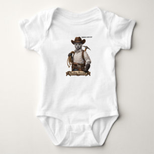 Russian Blue Cowboy Cat – Building Freedom Baby Bodysuit