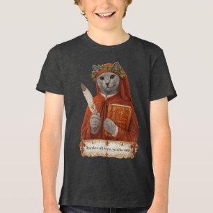Russian Blue Dante Alighieri Cat Tri-Blend Shirt