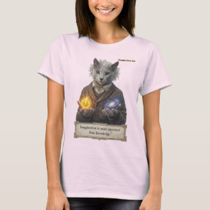 Russian Blue Einstein Cat - Imagination T-Shirt
