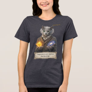 Russian Blue Einstein Cat - Imagination Tri-Blend Shirt