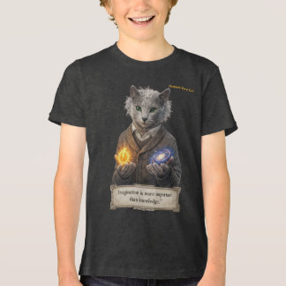 Russian Blue Einstein Cat - Imagination Tri-Blend Shirt