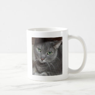 Russian Blue Grey Cat Coffee Mug