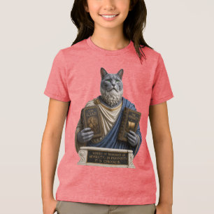 Russian Blue Homer Cat Tri-Blend Shirt