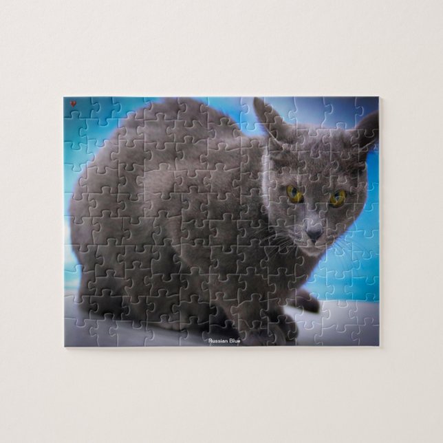 Russian Blue Jigsaw Puzzle (Horizontal)