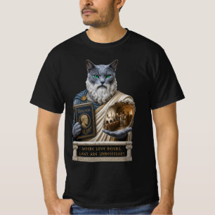 Russian Blue Plato Cat T-Shirt