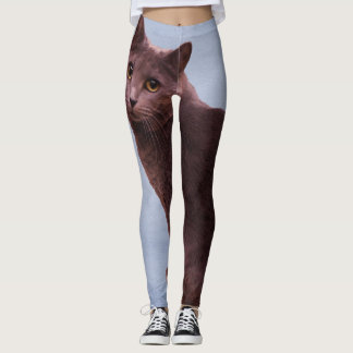 Russian Blue Pussycat Leggings