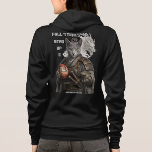 Russian Blue Samurai Cat Hoodie