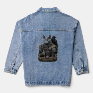 Russian Blue Veteran Odin’s Cat Denim Jacket