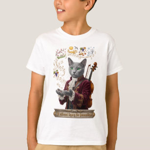 Russian Blue Vivaldi Cat: A Vibrant Legacy T-Shirt