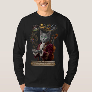Russian Blue Vivaldi Cat: A Vibrant Legacy T-Shirt