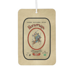 Russian Bogatyr Beer Car Air Freshener