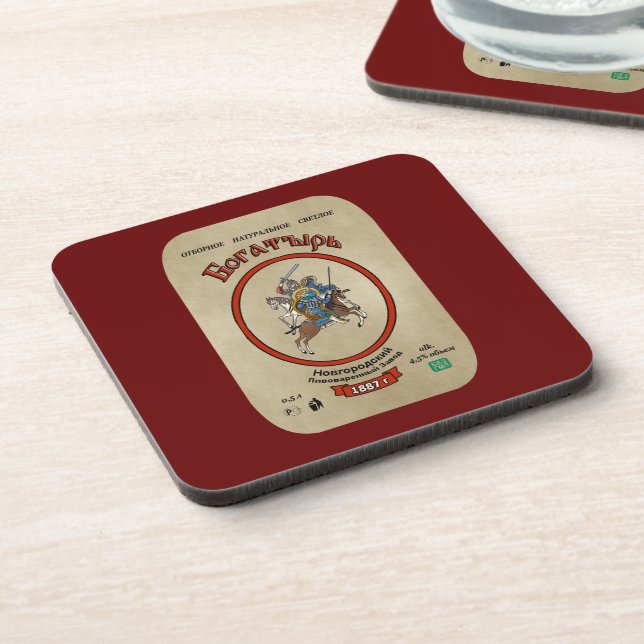 Russian Bogatyr Beer Coaster (Left Side)