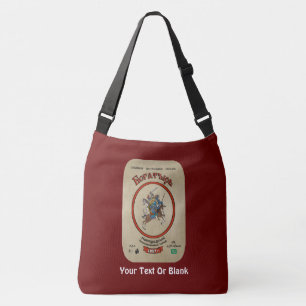 Russian Bogatyr Beer Label Crossbody Bag