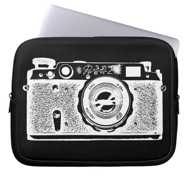 Russian Camera - in Negative Laptop Sleeve (Front)