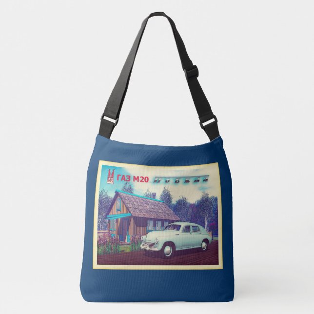 Russian Car And Dacha Crossbody Bag (Front)