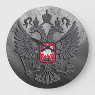 Russian coat arms large clock