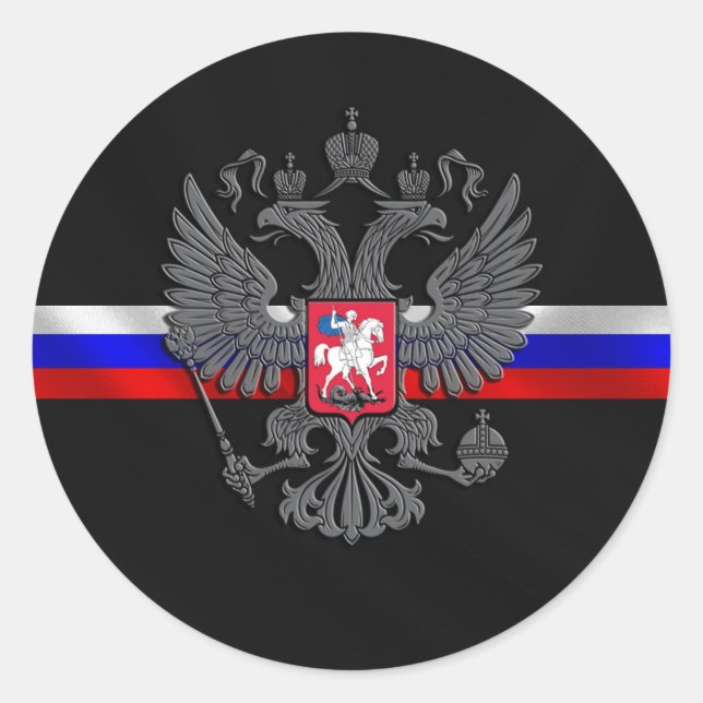 Russian Coat of arms Classic Round Sticker (Front)