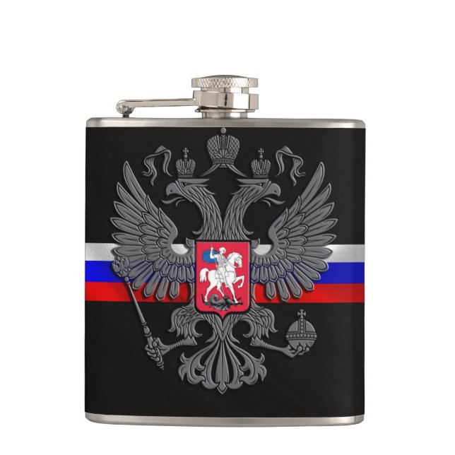 Russian Coat of arms Hip Flask (Front)