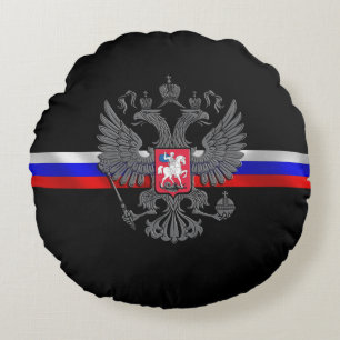 Russian Coat of arms Round Cushion