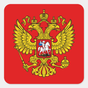 Russian Coat of Arms Square Sticker