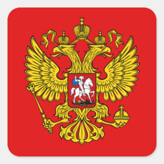 Russian Coat of Arms Square Sticker