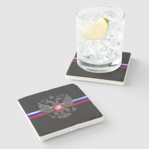Russian Coat of arms Stone Coaster