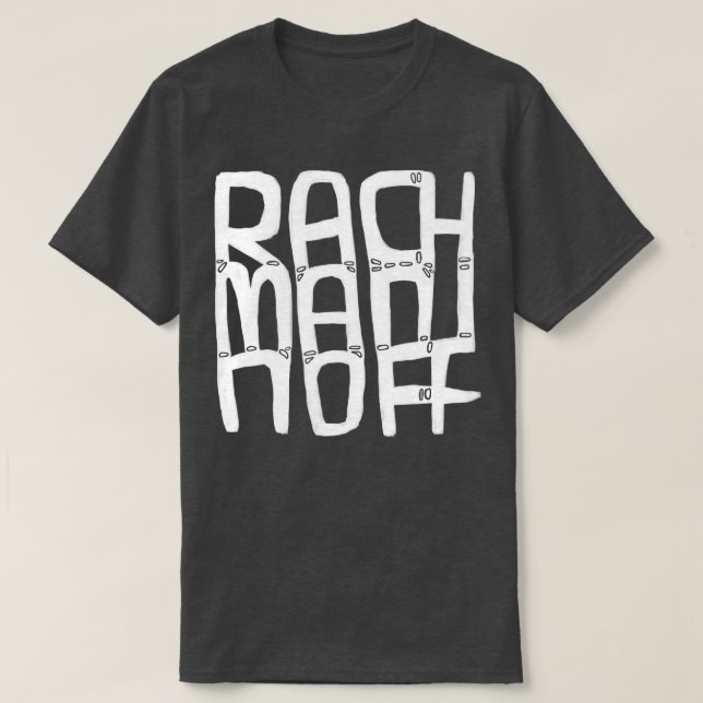 Russian Composer Rachmaninoff T-Shirt (Design Front)
