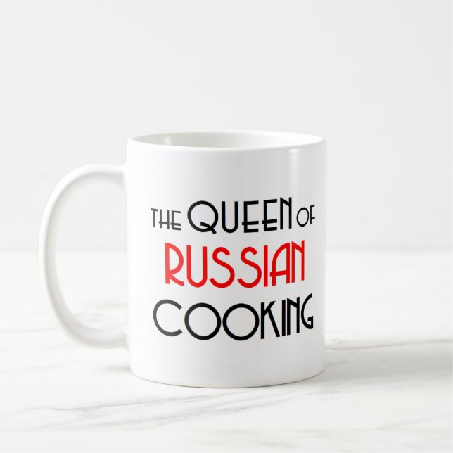 russian cooking queen coffee mug (Left)
