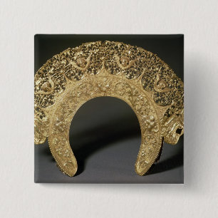 Russian diadem with filigree work 15 cm square badge