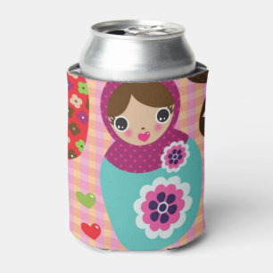 Russian doll illustration background can cooler