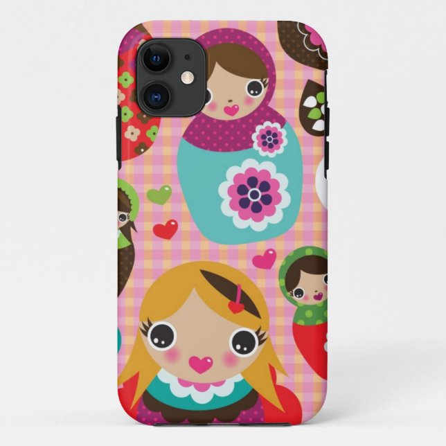 Russian doll illustration background Case-Mate iPhone case (Back)