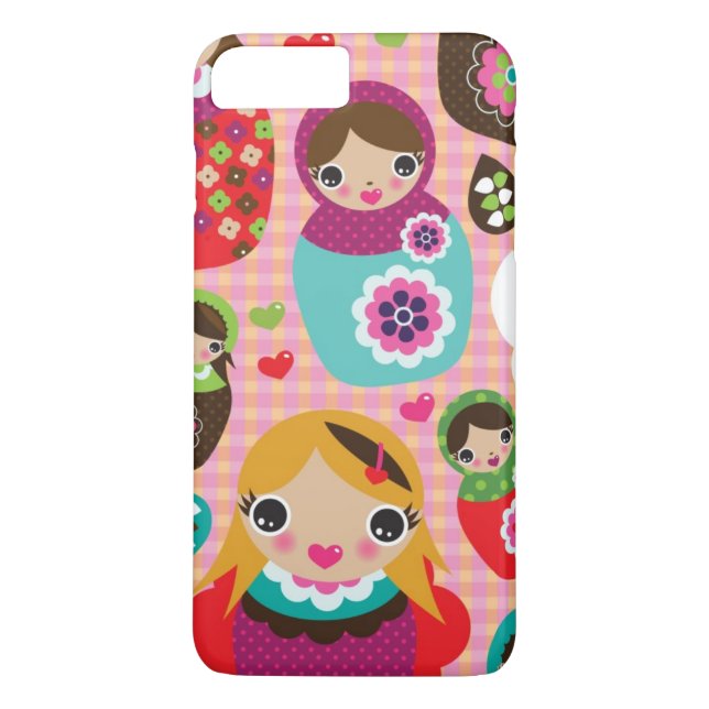 Russian doll illustration background Case-Mate iPhone case (Back)